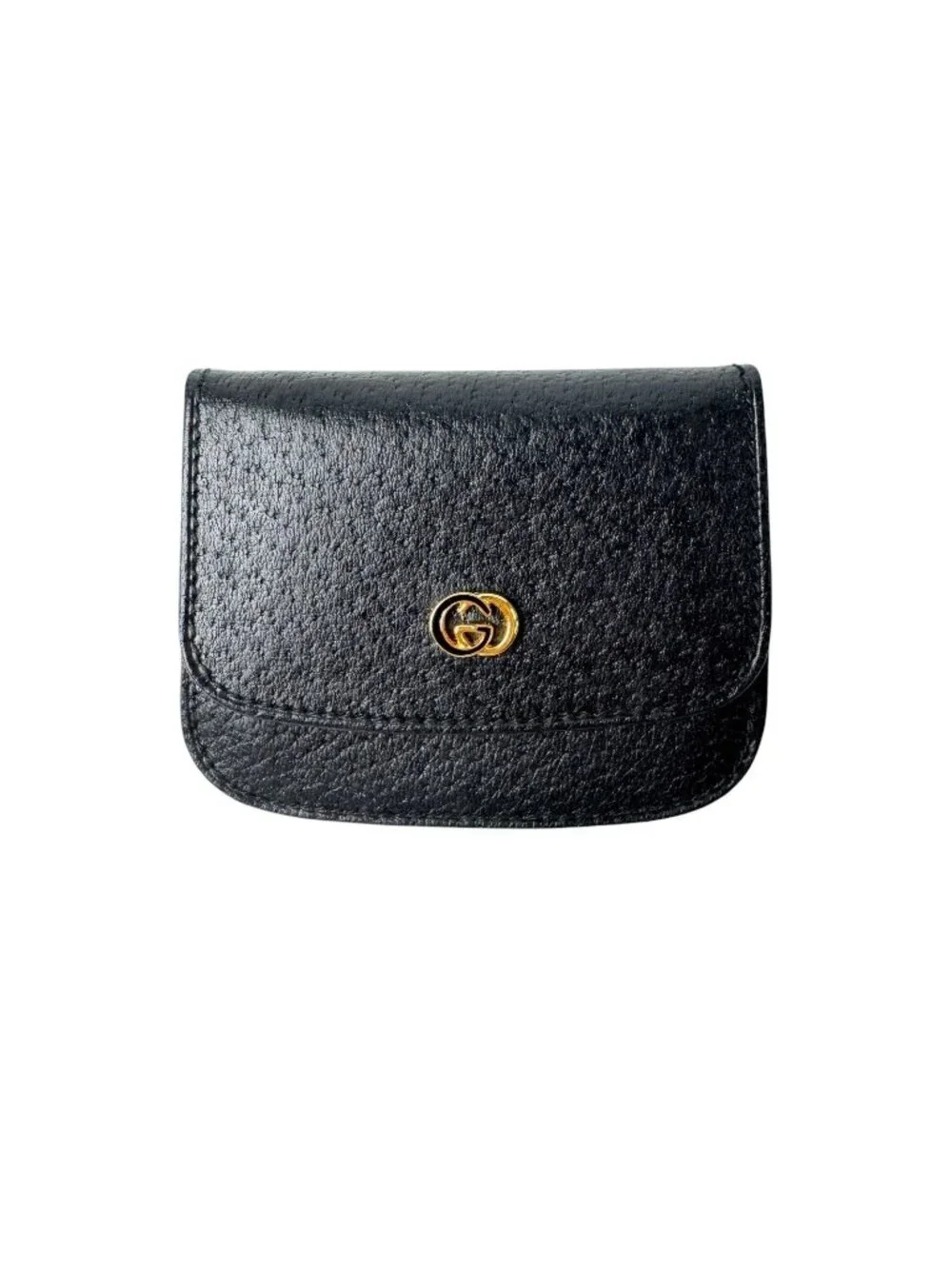 Gucci Vintage GG Marmont Coin Purse Black Leather